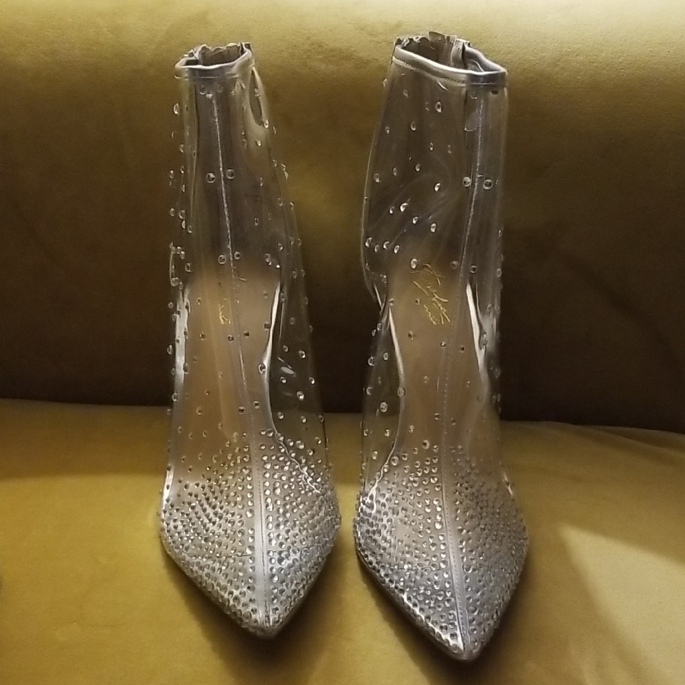 Thalia Sodi Clear Studded Heeled Boots